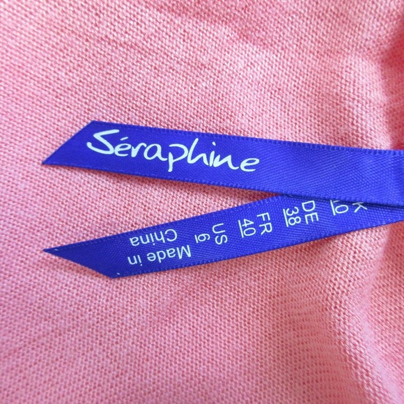 Seraphine Rebecca Women Bamboo Maternity Sweater 6 Pink Viscose Nursing Snap 254 - Picture 7 of 9